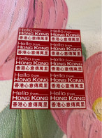 Labels From HK Government Official Greeting Promotion Of Tour After COVID-19 - Briefe U. Dokumente