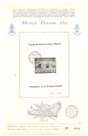 Belgique émissions Privées PR45 Chapelle Musicale Reine Elisabeth FDC Feuille Souvenir Musica Donum Dei Bruxelles 1942 - ....-1951