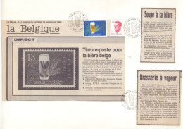 Belgique 2230 Bière Bier Beer 2203 Velghe 2 X FDC + 100ème Anniversaire CSC Sur Découpes De Journal 1986 - ....-1951