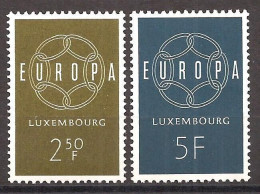 Luxembourg 1959 Europa CEPT (**) MNH  Mi 609-10 - €3,50;  Y&T 567-68 - €3,50 - 1959