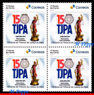 Ref. BR-V2023-59-Q BRAZIL 2023 - COURT OF JUSTICE OF PARA,150 YEARS, TJPA, BLOCK MNH, JUSTICE 4V - Unused Stamps