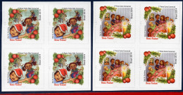 Ref. BR-3289-90-Q BRAZIL 2014 - RELIGION, EXCHANGE OFGIFTS, CHRISTMAS SUPPER, BLOCKS MNH, CHRISTMAS 8V Sc# 3289-3290 - Unused Stamps