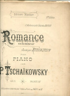 Partition Romance En Fa Mineur Jouée Par Rubinstein Par Tchaïkovski 1886 - S-U