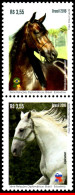 Ref. BR-V2016-08 BRAZIL 2016 - WITH SLOVENIA, HORSES,SET SE-TENANT MNH, RELATIONSHIP 2V - Unused Stamps