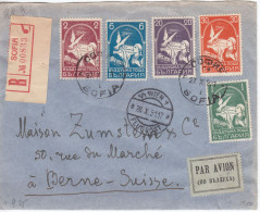 1931 BULGARIA AIRMAIL REGISTERED LETTER FROM SOFIA TO SWITZERLAND. - Covers & Documents