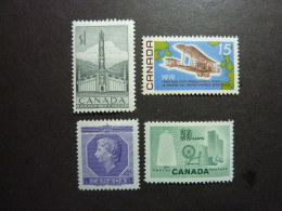 CANADA, Années 1952-1953-1969, YT N° 256 - 265 - 266 - 415 Neufs MH (cote 20,30 EUR) - Unused Stamps