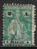 Macao Macau – 1913 Ceres Type 2 Avos Liso Paper Used Stamp - Unused Stamps