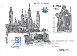 ESPAÑA. PRUEBA DE ARTISTA. EXPO'2008 ZARAGOZA. GOYA. EL PILAR - Sonstige & Ohne Zuordnung