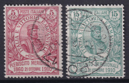 ITALY / ITALIA 1910 - Canceled - Sc# 117, 118 - Oblitérés