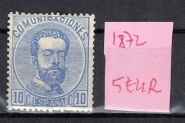 CHCT58 - Amadeo I, 1872, MH, Spain - Neufs