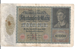 ALLEMAGNE 10000 MARK 1922 VF P 70 - 10.000 Mark