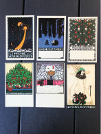 Wiener Werkstaette 11 Cartes Postales Sur 12, Serie Frohe Weihnachten Avec Le Pochet. Edition Moderne De Brandstatter. - Wiener Werkstaetten