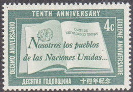 UNITED NATIONS NY   SCOTT NO 36    MNH     YEAR  1955 - Neufs