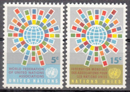 UNITED NATIONS NY   SCOTT NO 154-55   MNH     YEAR  1966 - Neufs