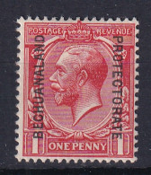 Bechuanaland: 1913/24   KGV 'Bechuanaland Protectorate' OVPT   SG74   1d   Scarlet   MH - 1885-1964 Bechuanaland Protettorato