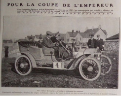 1907 L'AUTOMOBILE CLUB D'ALLEMAGNE - LA COUPE DE L'EMPEREUR - LA VIE AU GRAND AIR - Livres