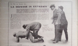 1907 L'ART DE SE DEFENDRE - JIU JITSU - LA DEFENSE IN-EXTREMIS - Revue Complète " LA VIE AU GRAND AIR " - Arti Martiali