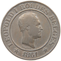 BELGIUM 20 CENTIMES 1861 Leopold I. (1831-1865) #a034 0591 - 20 Centimes