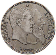 BELGIUM 2 FRANCS 1880 Leopold II. 1865-1909 #t011 0125 - 2 Frank