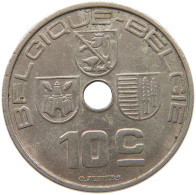 BELGIUM 10 CENTIMES 1938 10 CENTIMES 1938 PATTERN THIN FLAN RARITY 2 #t081 0073 - 10 Centimos