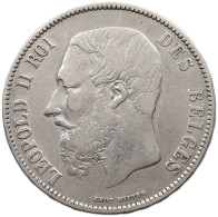 BELGIUM 5 FRANCS 1870  #t143 0187 - 5 Francs