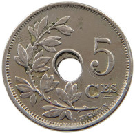 BELGIUM 5 CENTIMES 1928 MINTING ERROR 5 CENTIMES 1928 HOLE OFF-CENTER #t065 0275 - 5 Centimes