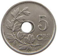 BELGIUM 5 CENTIMES 1922 MINTING ERROR 5 CENTIMES 1922 HOLE OFF-CENTER #t065 0277 - 5 Centimes