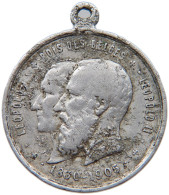 BELGIUM MEDAL 1830-1905 Leopold II. 1865-1909 MEDAL LEOPOLD I. - LEOPOLD II. 1830 -1905 #a065 0147 - Non Classificati