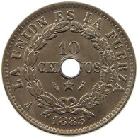 BOLIVIA 10 CENTAVOS 1883 BOLIVIA 10 CENTAVOS 1883 UNC HOLED IN MINT #t060 0375 - Bolivia