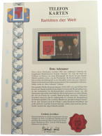 BRD NUMISBRIEF / STATIONERY TELEFONKARTE  ROTE ADENAUER #bs09 0157 - Otros & Sin Clasificación