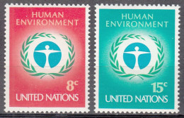 UNITED NATIONS NY   SCOTT NO 229-30   MNH     YEAR  1972 - Neufs