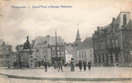 BELGIQUE - Philippeville - Grand'Place Et Banque Nationale - Carte Postale Ancienne - Philippeville