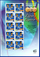 2076.GREECE. 2004 OLYMPIC CHAMPIONS.SYRANIDIS,BIMIS MNH SHEETLET VOLOS - Blocchi & Foglietti