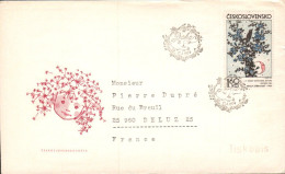 TCHECOSLOVAQUIE LETTRE FDC POUR LA FRANCE 1974 - Covers & Documents