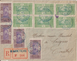 DAHOMEY - 1925 - ENVELOPPE RECOMMANDEE De BIMBEREKE ! => SAIGNES (CANTAL) - Cartas & Documentos