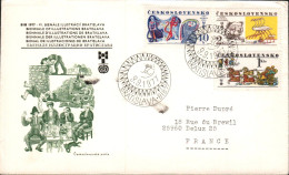 TCHECOSLOVAQUIE LETTRE FDC POUR LA FRANCE 1976 - Cartas & Documentos