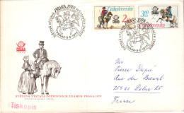 TCHECOSLOVAQUIE LETTRE FDC POUR LA FRANCE 1977 - Cartas & Documentos