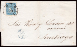 Pontevedra - Edi O 75 - Carta Mat Rueda De Carreta "62 - Tuy" A Santiago - Briefe U. Dokumente