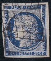 France N°4a - Bleu Foncé. - Oblitéré - TB - 1849-1850 Ceres