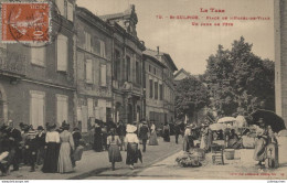 81 SAINT SULPICE PLACE DE L HOTEL DE VILLE JOUR DE FETE CPA BON ETAT - Saint Sulpice