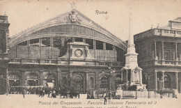 Piazza Del Cinquecento - Faccieta Stazione Ferroviara Ed Il Monumento Eretto Per I Caduti Di Dogali - Stazione Termini