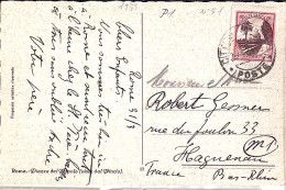 VATICAN N° 51 S/CP. DU 2.4.34 POUR LA FRANCE - Lettres & Documents