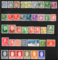 Z298 - NORVEGE - LOT DE 38 TIMBRES ( COTE = 32.00 € ) ET 1 DOCUMENTS - Collections