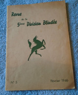 Revue De La 5ème Division Blindée Février 1946  N° 5 - French