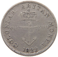 BRITISH WEST INDIES 1/8 DOLLAR 1822 George IV. (1820-1830) #t111 1213 - Antillen