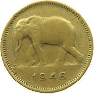 CONGO BELGIAN 2 FRANCS 1946  #s080 0561 - 1945-1951: Regency