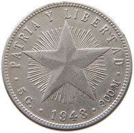 CUBA 20 CENTAVOS 1948  #t162 0173 - Cuba