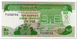 MAURITIUS,10 RUPEE,1985,P.34,AU-UNC - Mauritius