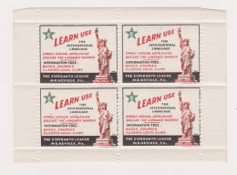 Vignettes Esperanto Learn Use - Meadville - Statue De La Liberté - Esperanto