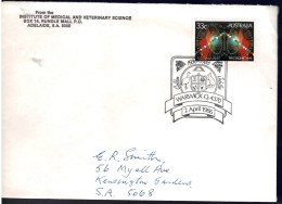 Australia 1986 Warwick, QLD Anniversary Postmark & 33c Electronic Mail On Domestic Letter - See Notes - Lettres & Documents